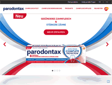 Tablet Screenshot of parodontax.de